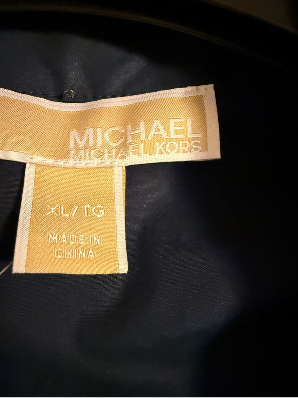 Michael Kors Navy Dress with Gold Zipper Details - Picture 7 of 9